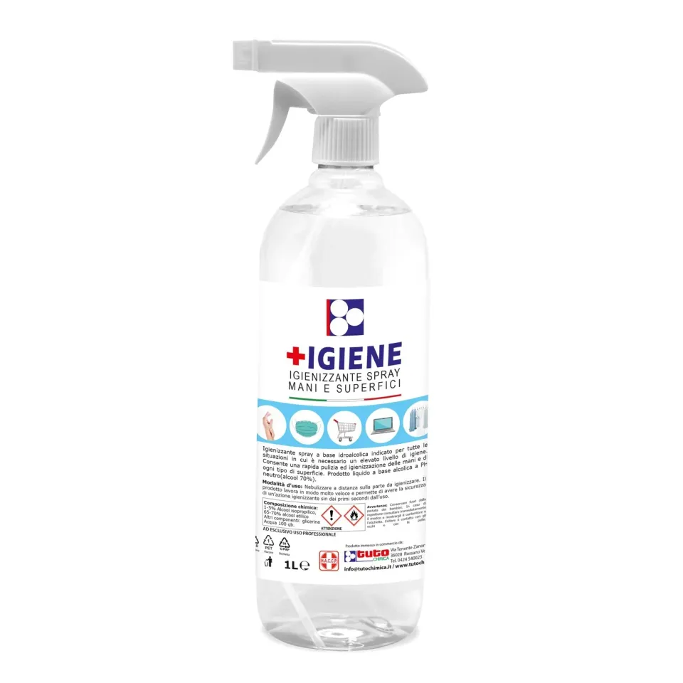 Tuto Chimica Più Igiene spray igienizzante 120 ml alcol 70%