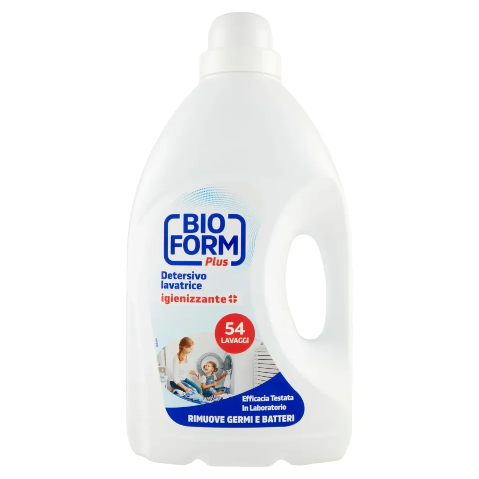 Bioform Plus Igienizzante detersivo lavatrice liquido 3L 54 lavaggi