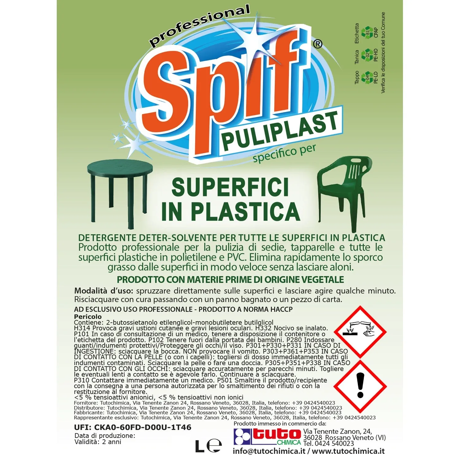 Spif Puliplast sgrassatore plastica 250 ml da esterno