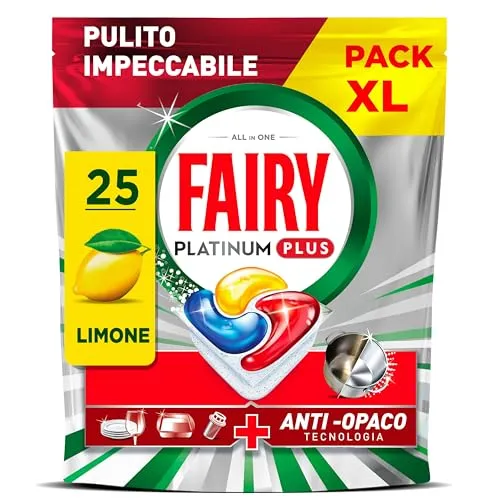 Fairy Platinum Plus pastiglie lavastoviglie 25 pz limone