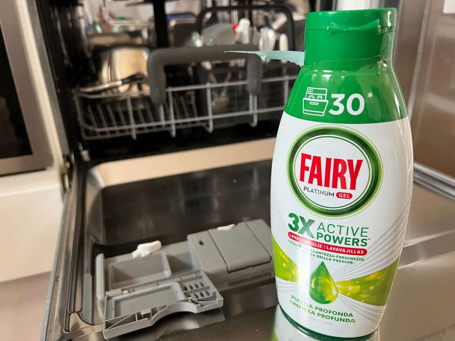 Fairy Platinum Gel Lavastoviglie 12pz Limone 360 Lavaggi