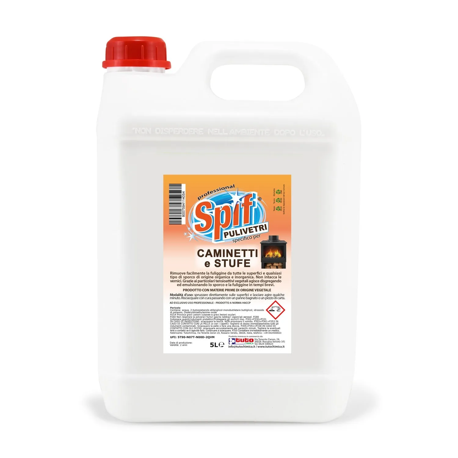 Tuto Chimica Spif Pulivetri e Caminetti detergente vetri 500 ml antifuliggine