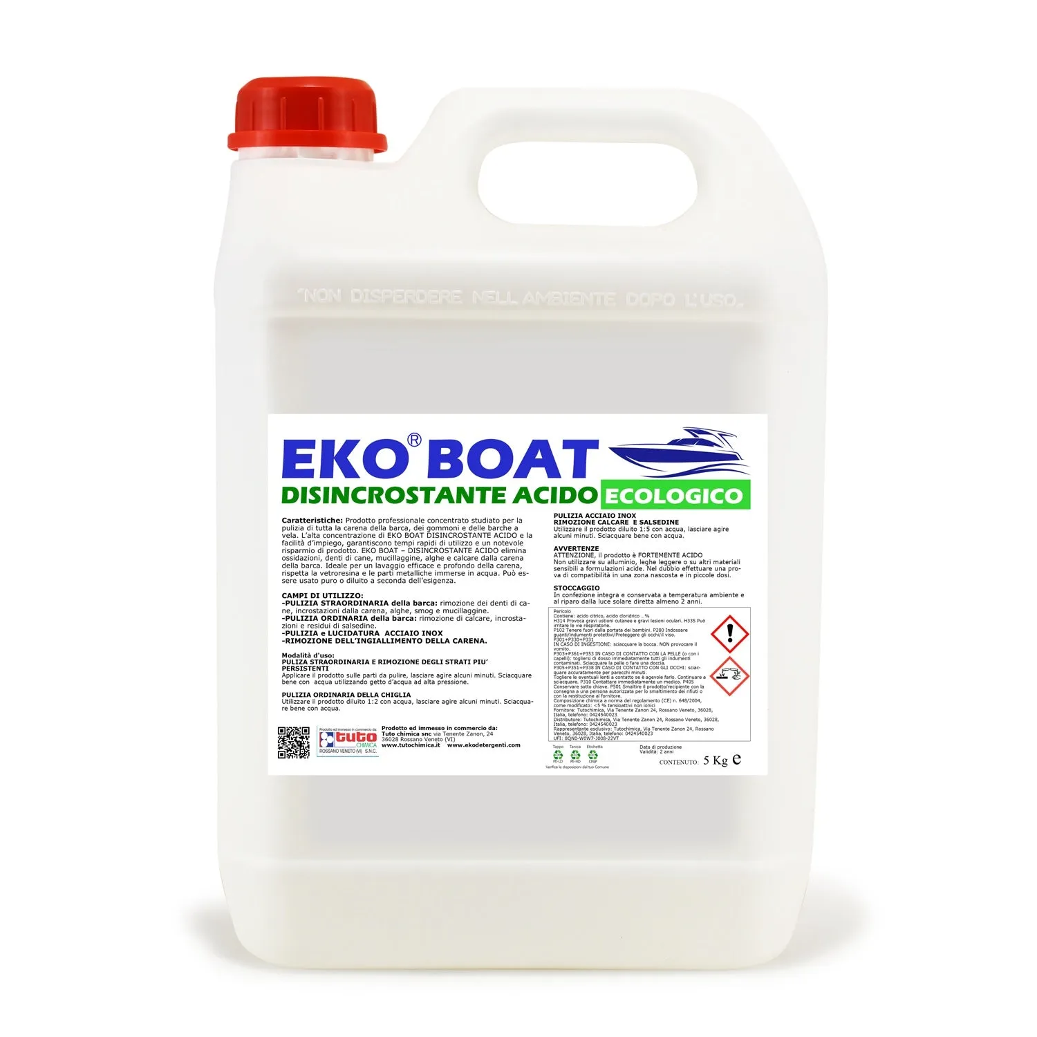 Tuto Chimica Eko Boat disincrostante acido barche 1,1 kg anticalcare