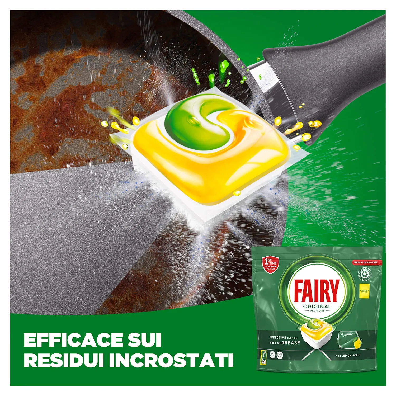 Fairy Original Limone capsule lavastoviglie 62 pz antigrasso