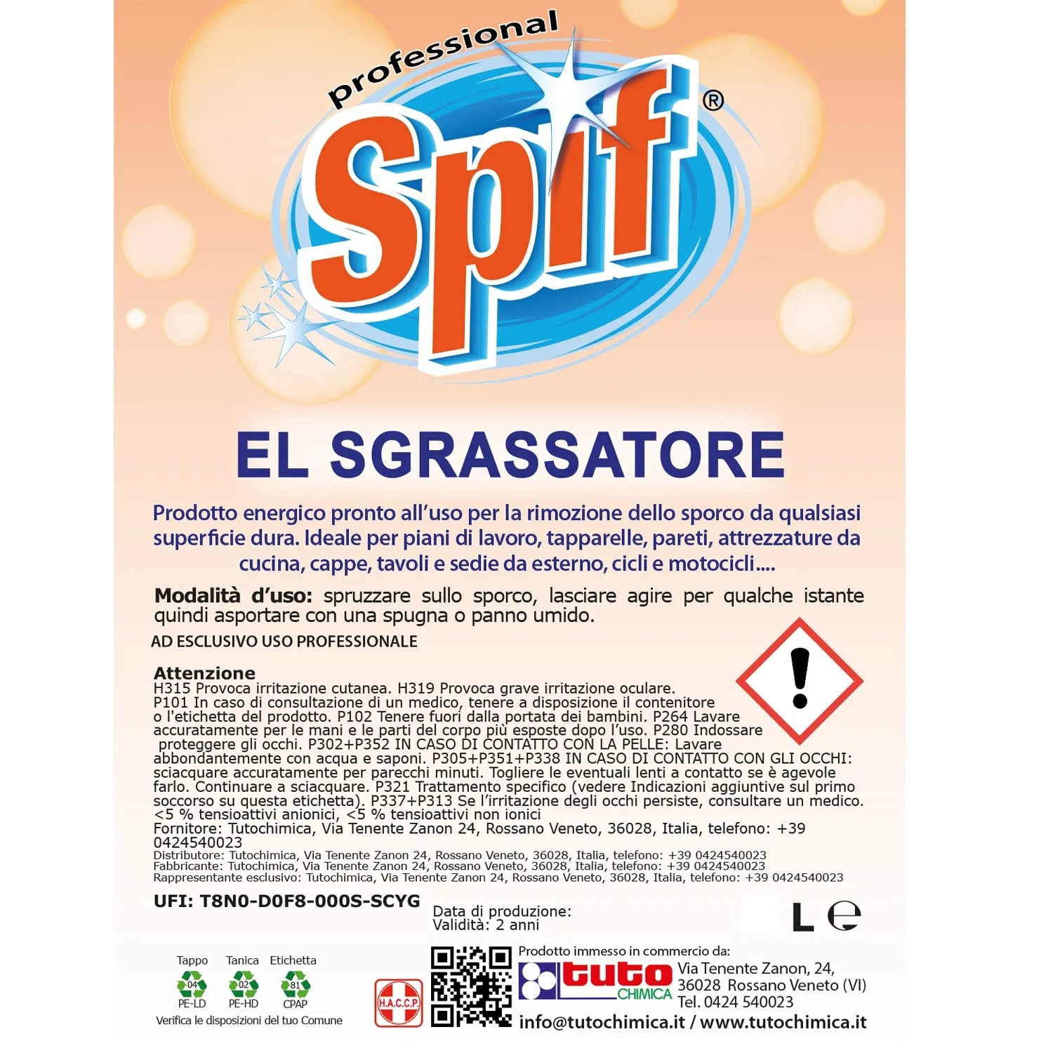 Spif El sgrassatore spray universale 500ml energico