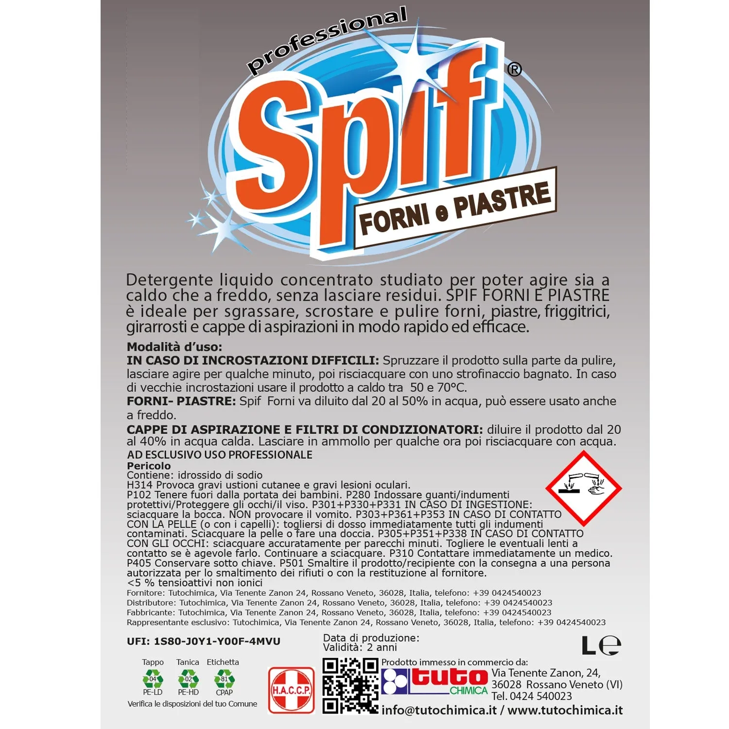 Spif Forni e Piastre sgrassatore 500 ml disincrostante