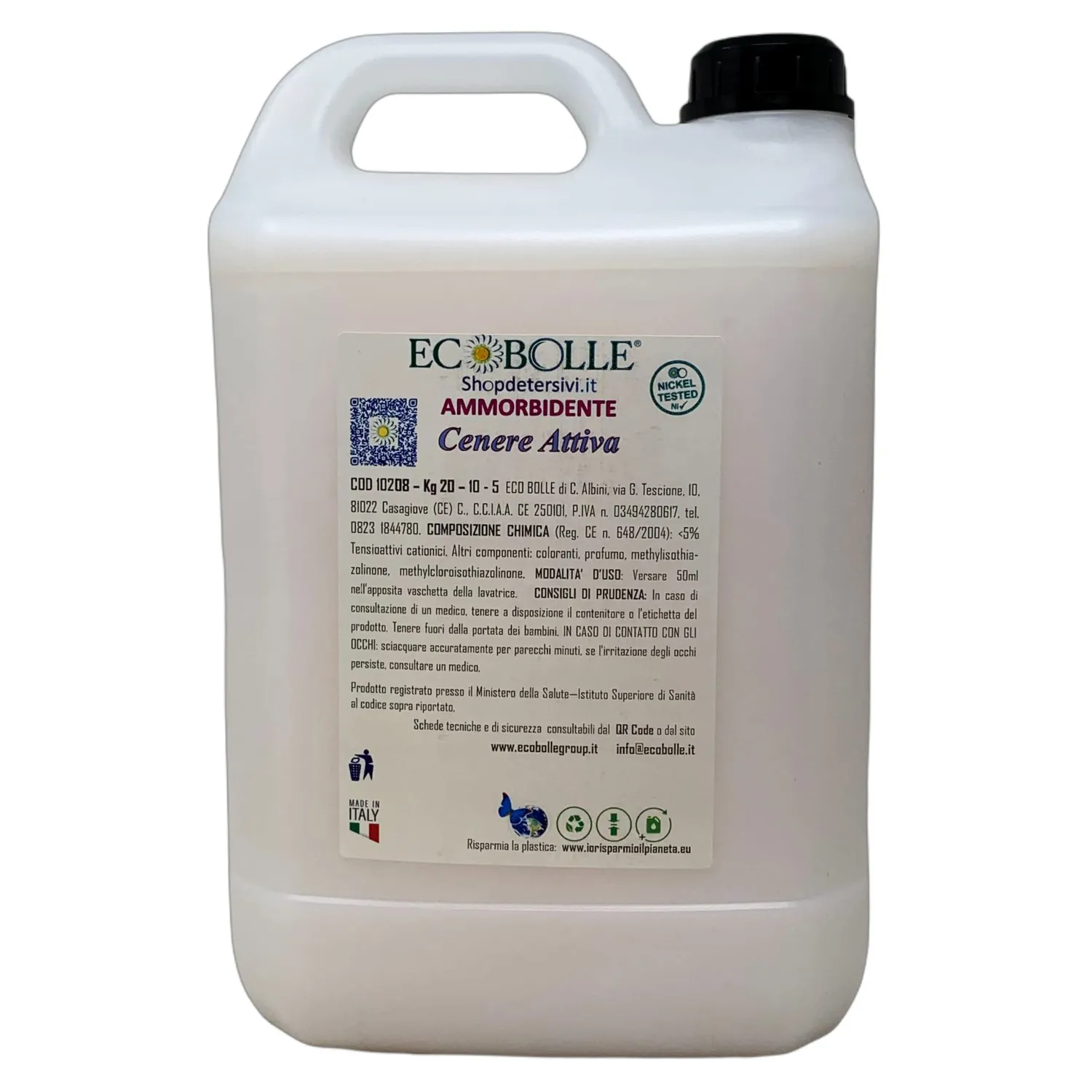 Ecobolle Cenere Attiva kit bucato detersivo+ammorbidente 10kg