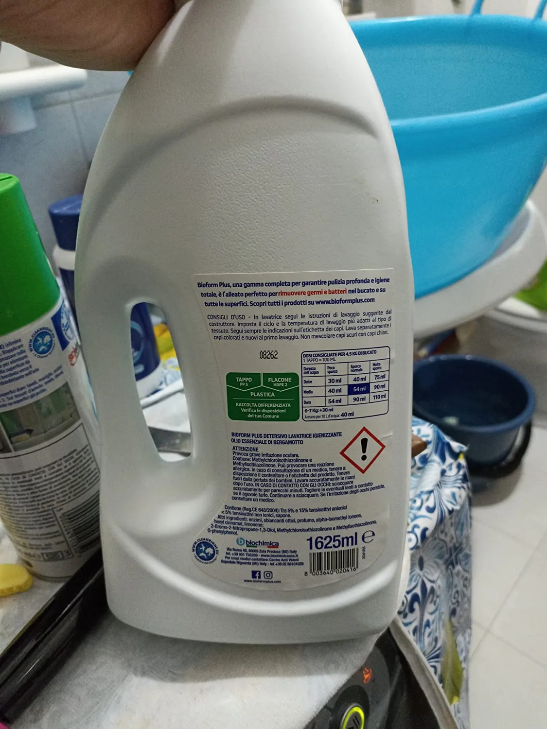 Bioform Plus Igienizzante Eucalipto detersivo lavatrice liquido 30 lavaggi