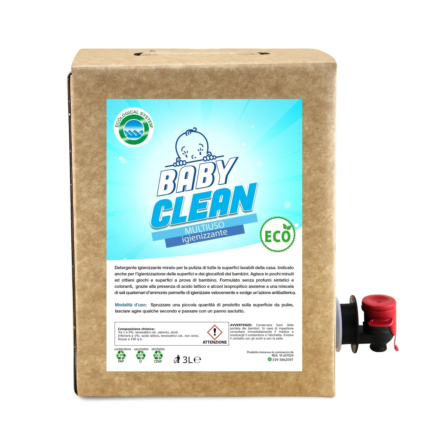 Tuto Chimica Baby Clean 500 ml Detergente Igienizzante Bambini