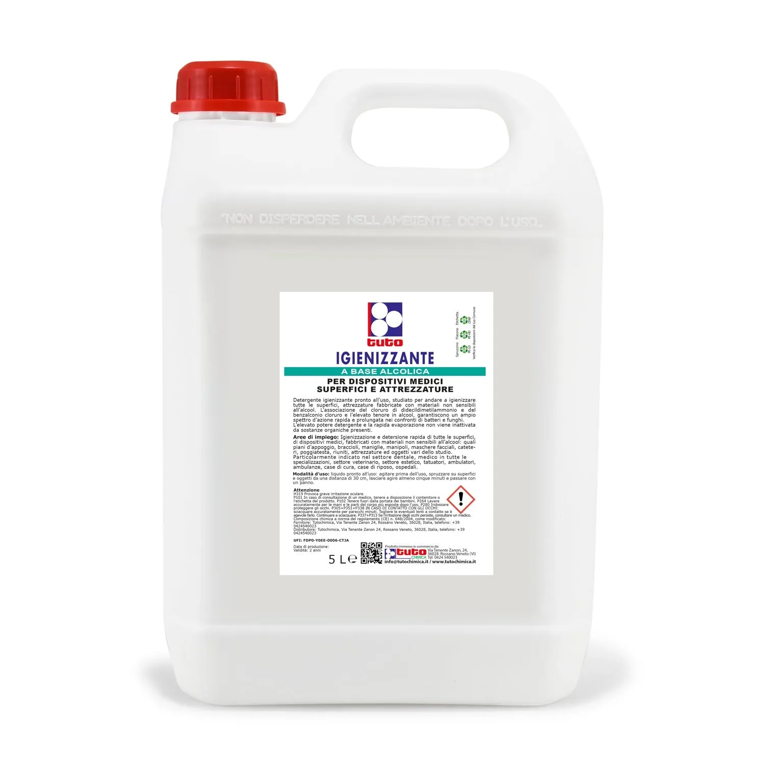 Tuto Chimica Igienizzante spray strumenti medici 500ml alcolico