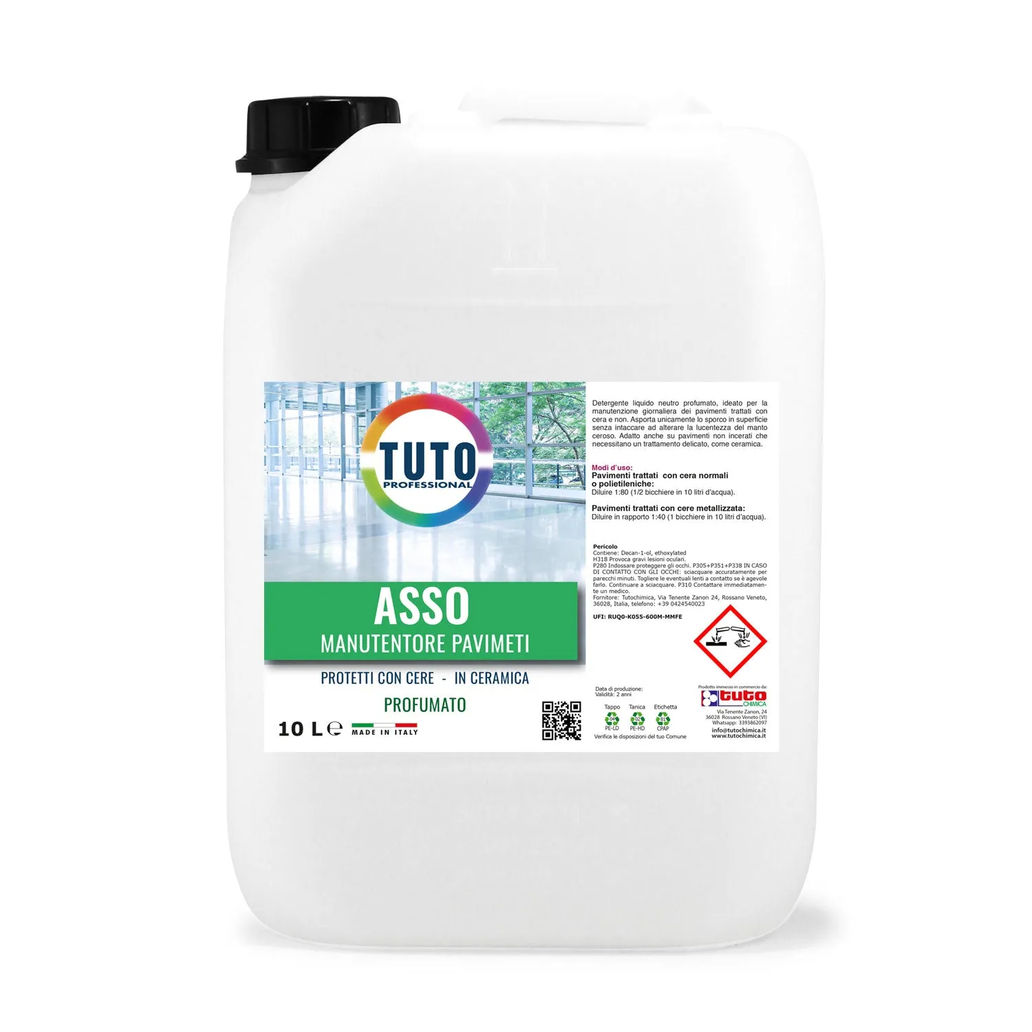 Tuto Chimica Asso Pavimenti Trattati Detergente 1L neutro
