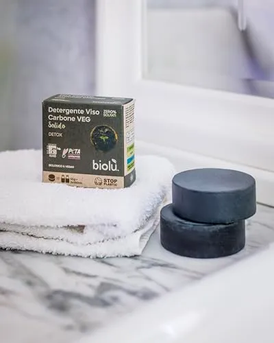 Biolù Carbone Detergente Viso Solido 55 g Bio