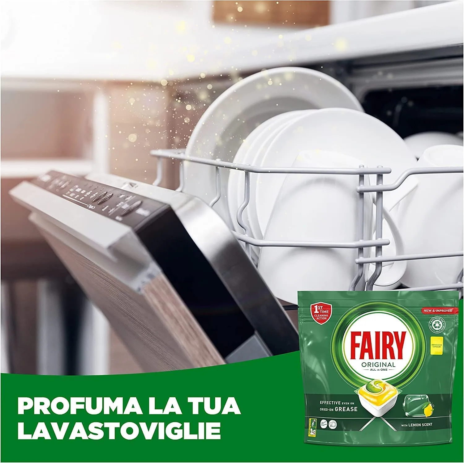 Fairy Original All in One pastiglie 82 capsule limone