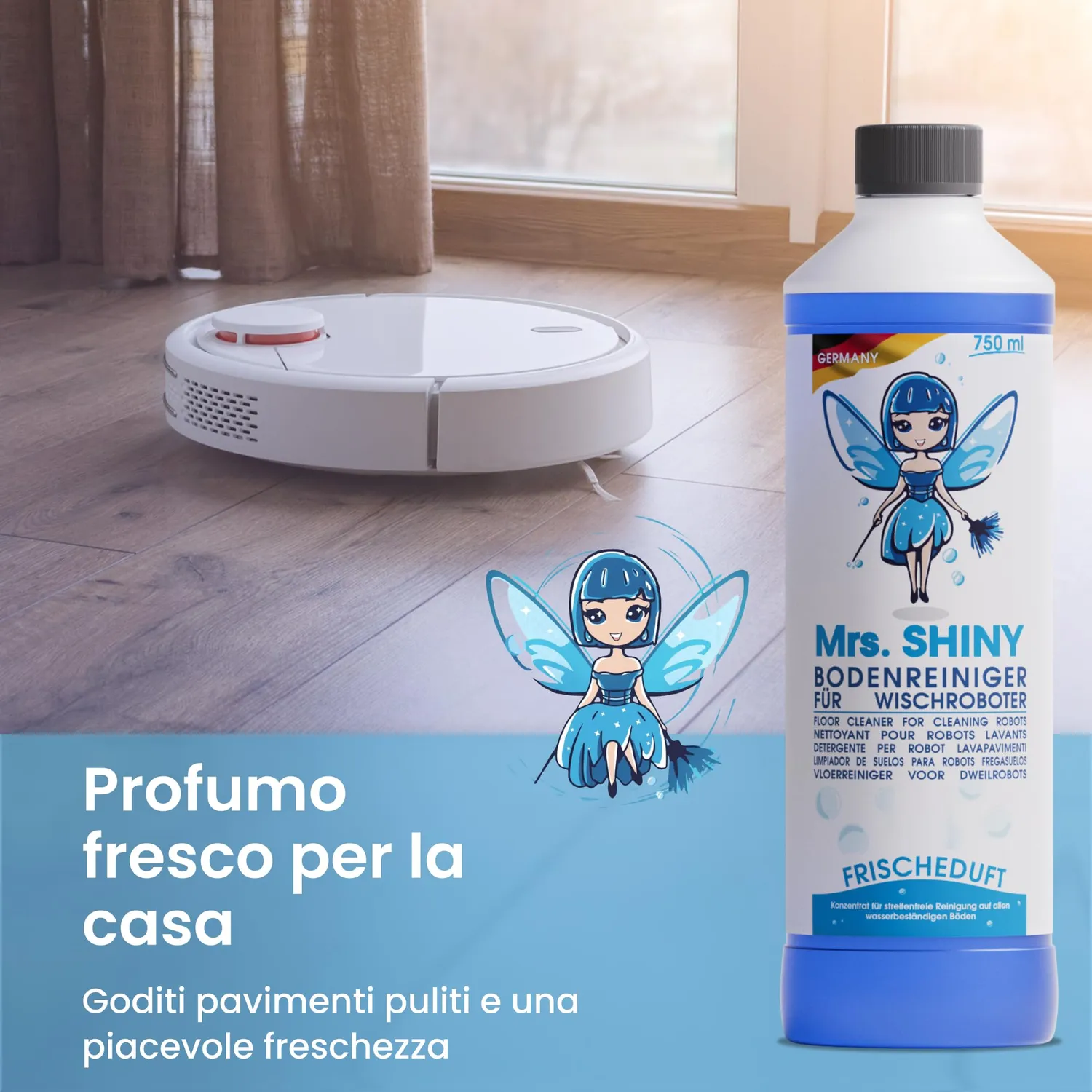 Shiny Robot Freschezza detergente lavapavimenti 750ml