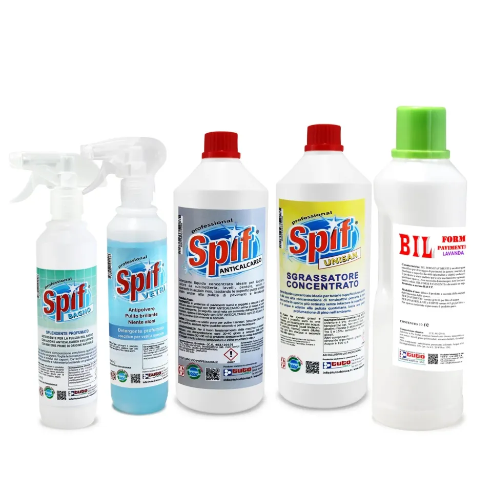 Tuto Chimica Kit Primavera detersivi igiene 5 pezzi completo