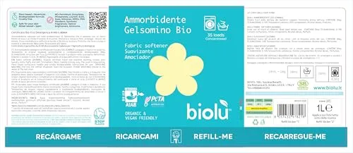 Biolù Gelsomino Ammorbidente Naturale Fiorito