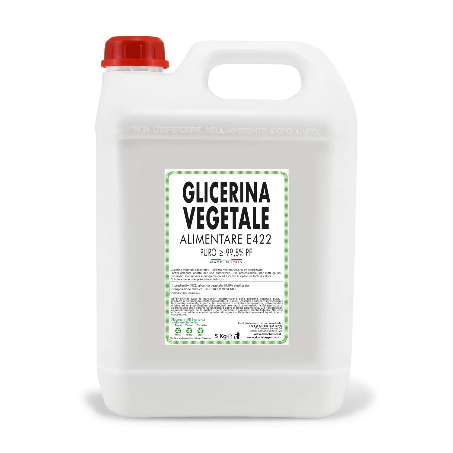 Tuto Chimica Glicerina Vegetale Alimentare E422 1 kg Pura