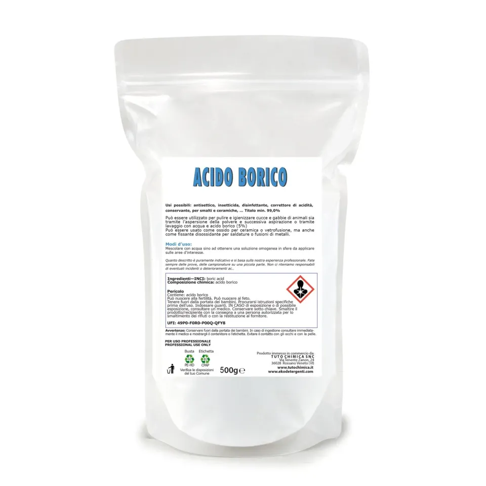 Tuto Chimica Acido Borico 99% polvere 500 g tecnico