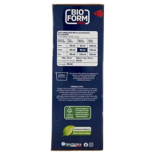 Bioform Plus Ossigeno Attivo detersivo bucato 100 lavaggi 5,5 kg