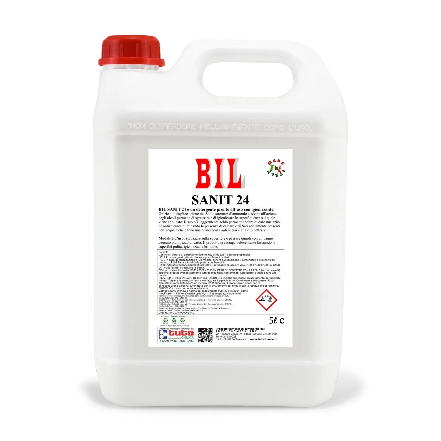 Tuto Chimica Bil Sanit 24 sgrassatore igienizzante 500ml superfici