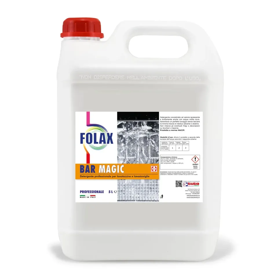 Tuto Chimica Folax Bar Magic detergente lavabicchieri 5L horeca