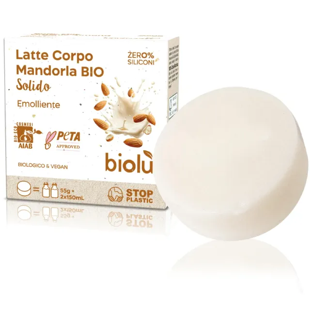 Biolù Latte Corpo Solido Mandorla Bio 55g idratante