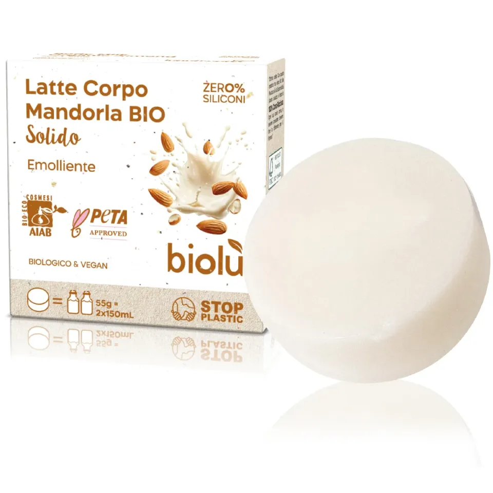 Biolù Latte Corpo Solido Mandorla Bio 55g idratante