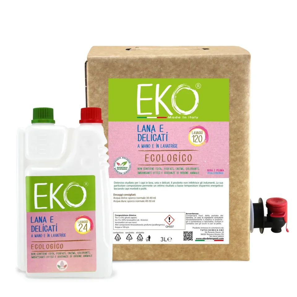 Tuto Chimica Eko Kit Bag in Box detersivo lana 3L+600ml