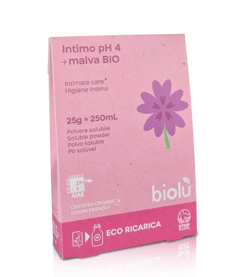Biolù Intimo pH 4 detergente intimo polvere 25g malva