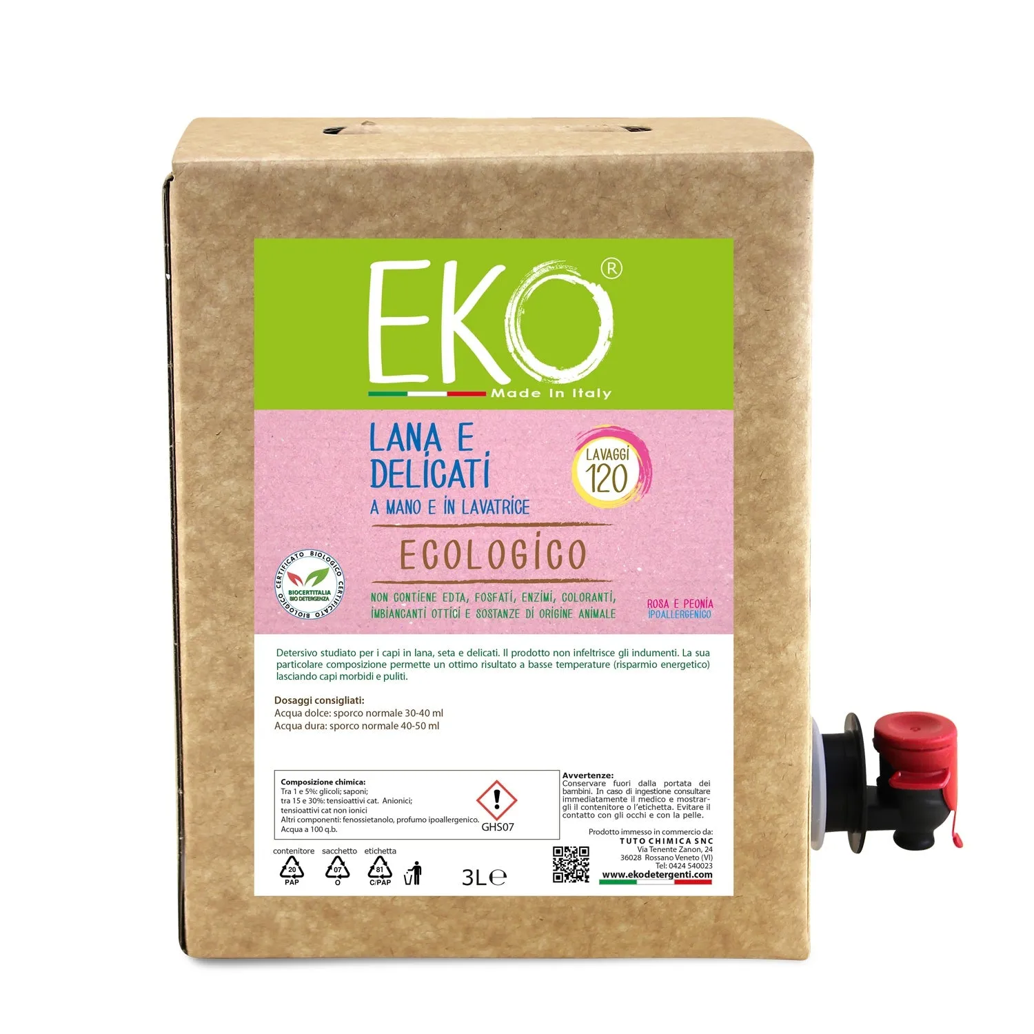 Tuto Chimica Eko Lana e Delicati detersivo 1,1 L vegetale
