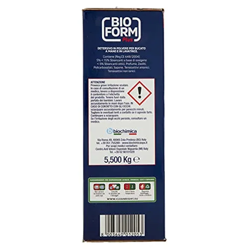 Bioform Plus Ossigeno Attivo detersivo bucato 100 lavaggi 5,5 kg