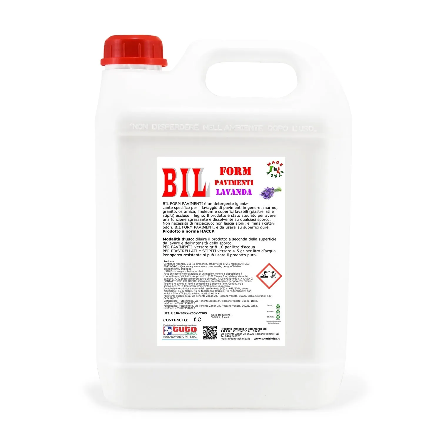 Tuto Chimica Bil Form detergente pavimenti 1L lavanda igienizzante